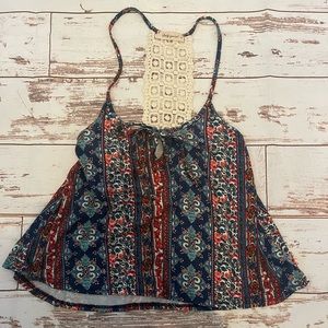 Pattern tank top. Size M. Colorful